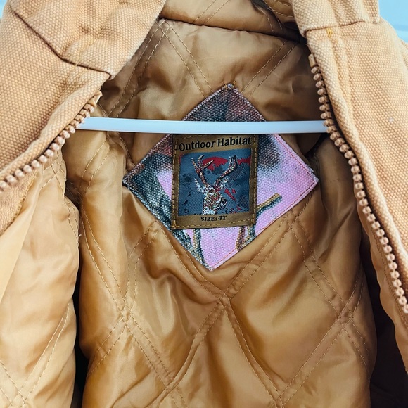 outdoor habitat pink and brown insulated utility kids coat size 4T - Picture 6 of 7